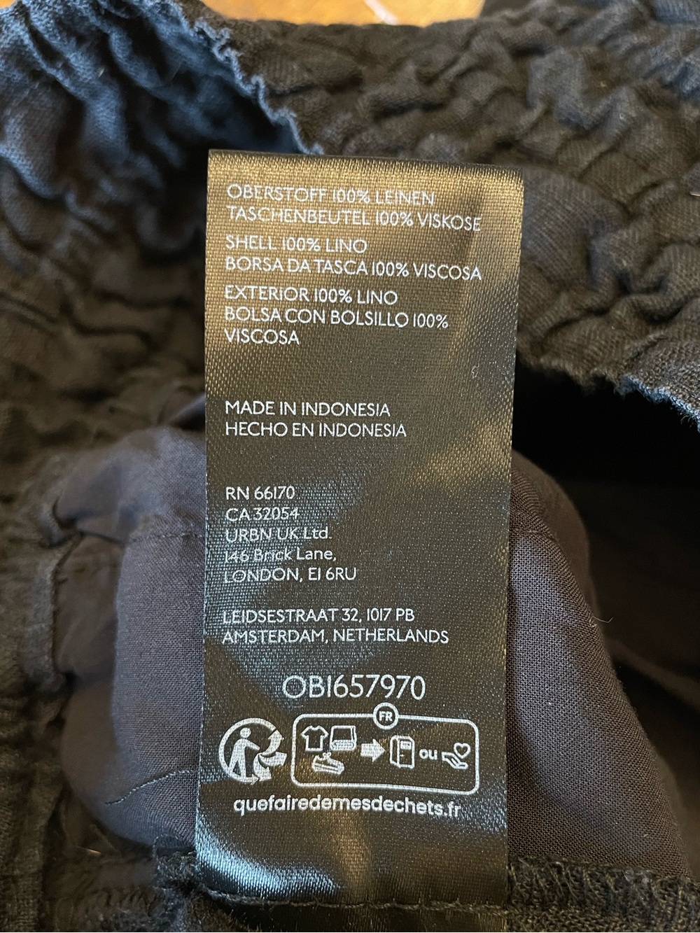 Anthropologie Somerset 100% Linen Pull-On Pants Size XS Black - Picture 9 of 15